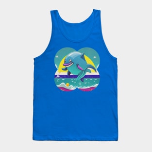 Happy jumping dolphin Tank Top